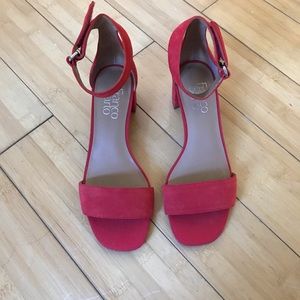 Red Suede sandals